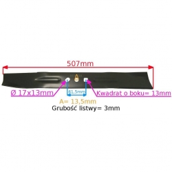 NÓŻ 507MM DO KOSIARKI FAWORYT GTR51-13975