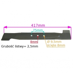 NÓŻ 417MM DO KOSIARKI NAC YT5111-13980