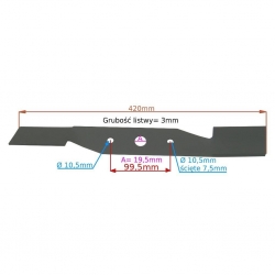 NÓŻ 420MM DO KOSIARKI HORTMASZ 8231-A117101-13986