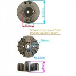 KOŁO MAGNESOWE KOSY NAC BP520-30KA-T  BP520-27-T-14525