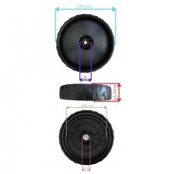 KOŁO 280MM SOLO AL-KO TYLNE 474783 470784-16485