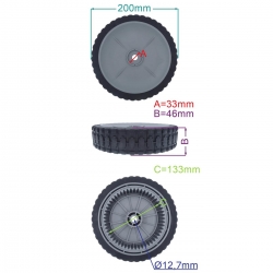 KOŁO 200MM KOSIARKI MURRAY BRUTE 7501390YP 53Z-21534