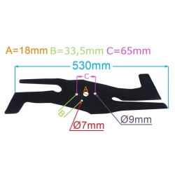 LISTWA TNĄCA 530 MM KOSIARKI STIGA TWINCLIP 55 ZAM-21547