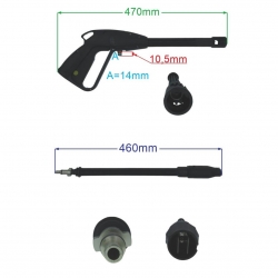LANCA MYJKI CIŚNIENIOWEJ METAL ZŁĄCZE 150 BAR-21766