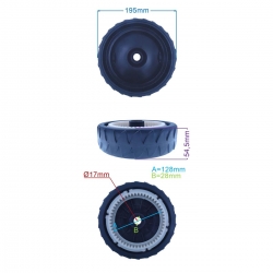 KOŁO 195MM KOSIARKI HORTMASZ D1566 1666 TYŁ 52Z-21879