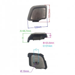 FILTR POWIETRZA KOSY KPL Z OBUDOWĄ NQE-27SPK-250B-21830