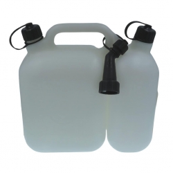 KANISTER PALIWA DWUKOMOROWY 5l+2,5l BIAŁY-21902