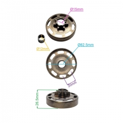BĘBEN SPRZĘGŁA 0.325" 7Z FI 62,5MM HUSQVARNA ZAM-22348