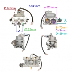 GAŹNIK SILNIKA LONCIN 2P73F-A STIGA ST550 TRE586VA-22626