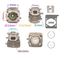 CYLINDER 32MM  KPL KOSY OLEO-MAC BC 241 H HC HCL S-23102