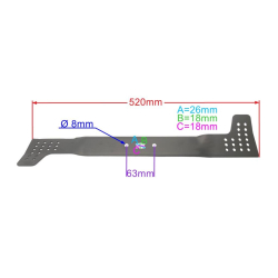 LISTWA TNĄCA 520 MM MTD 742-0802 ZAMIENNIK-23504