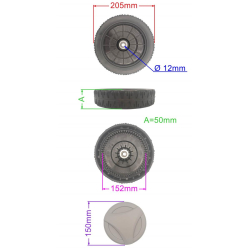 KOŁO 205MM KOSIARKI OLEO-MAC 66070364A-23522
