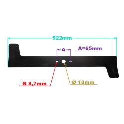 LISTWA TNĄCA 522 MM TC 102 PRAW ŁOPATA ZAMIENNIK-23630
