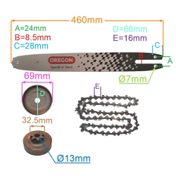ZESTAW TNĄCY OREGON SPEED CUT=164TXLNA074+80TXL064-25177