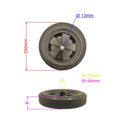 KOŁO 200MM GLEBOGRYZARKI LONCIN L36 1WG2.2-36FQ-DA-25330
