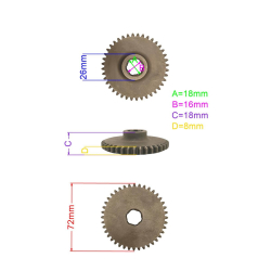 KOŁO ZĘBATE GLEBOGRYZARKI LONCIN 1WG3.4-75FQ-D -25337