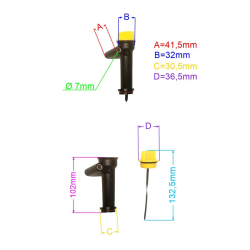 RURKA WLEWU OLEJU Z BAGNETEM NAC T6 LS46-146-H-NG-25712