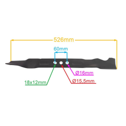 LISTWA TNĄCA 526 MM HECHT 553SB 553SX 5530XR-26989