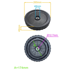 KOŁO 265MM TYŁ HECHT 460S 543SX 546S DY0701.2W 70Z-27187