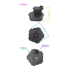 DYFUZOR POMPY WODY NAC KGP800 KGP800C19L KGP1200-27579