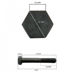 ŚRUBA LISTWY TNĄCEJ 63MM 3/8"x2,50" -3816