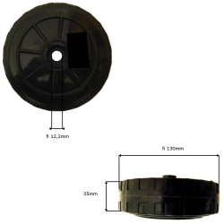 KOŁO 130MM PRZEDNIE FI 12 AGROMA /2055A-570