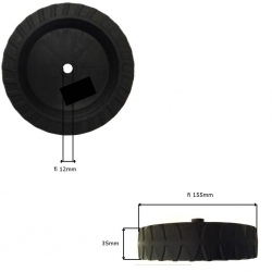 KOŁO FI 155 KOSIARKI 155x35MM C390NEW-7648